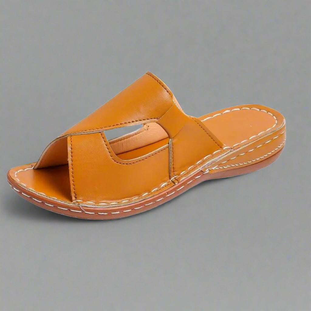 Women’s Comfortable Slip On Sandals | Open Toe Cushioned Sole