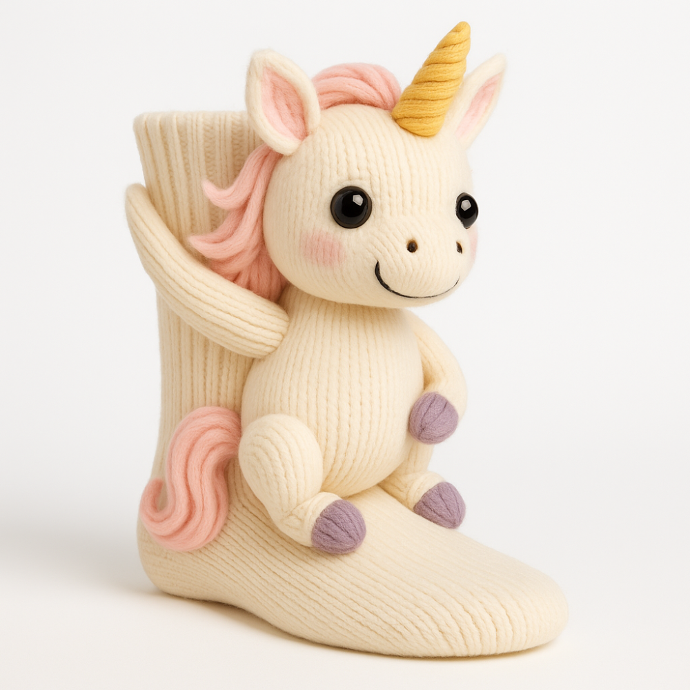 Cozy Animal Knitted Socks Plush Winter Slipper Socks