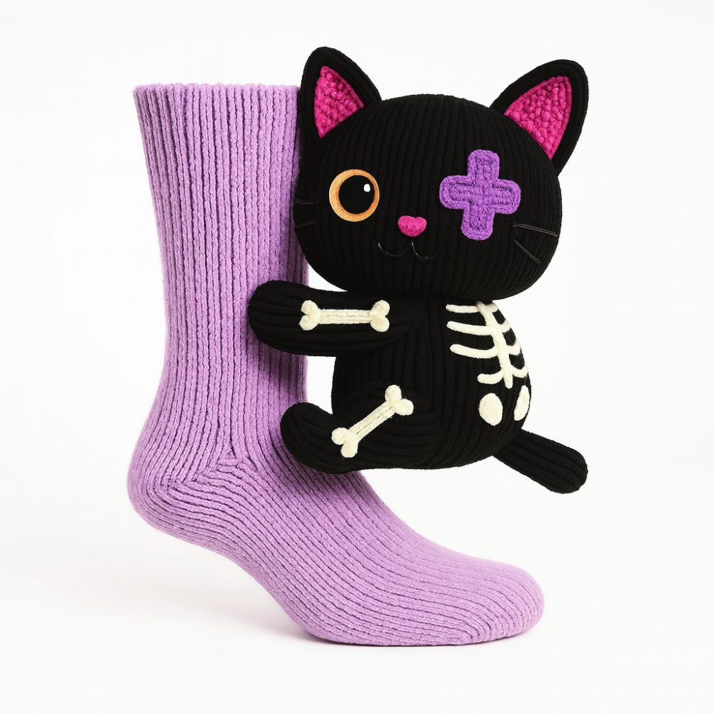 Cozy Animal Knitted Socks Plush Winter Slipper Socks