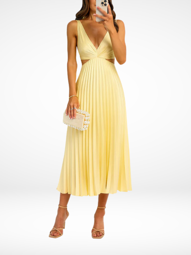 Women's Formal Summer Cocktail Dress | Sleeveless Midi