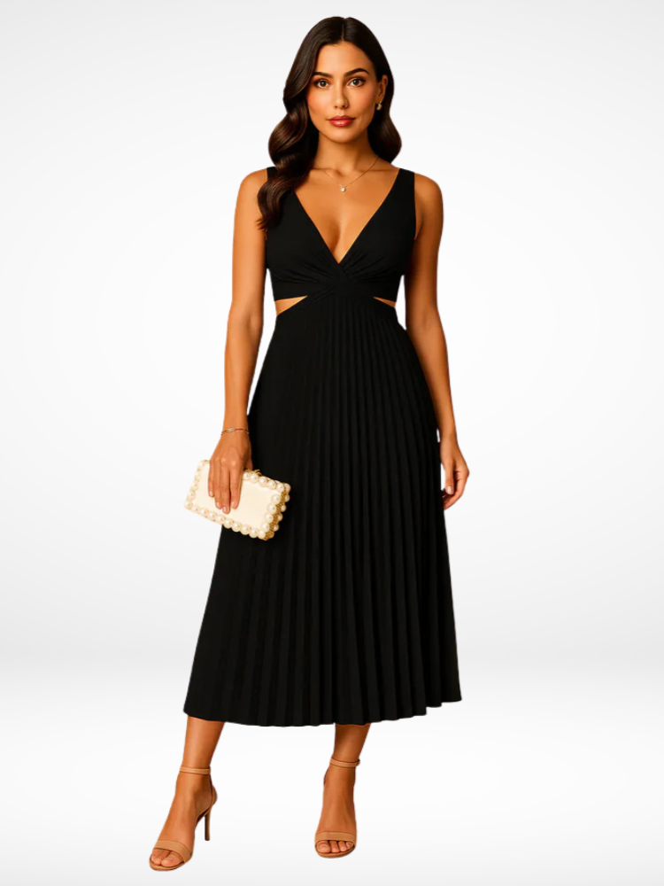 Women's Formal Summer Cocktail Dress | Sleeveless Midi