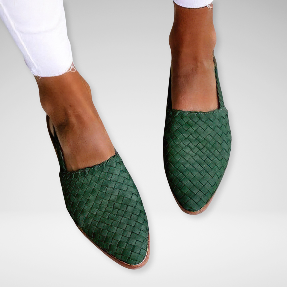 Women’s Woven Slip-On Loafers | Casual Flat Mules
