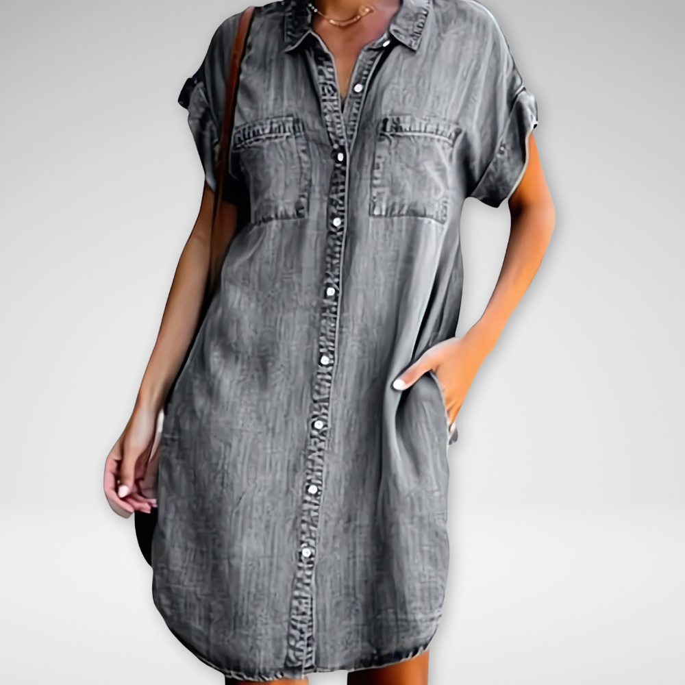 Women's Casual Summer Shirt Dress | Short Mini