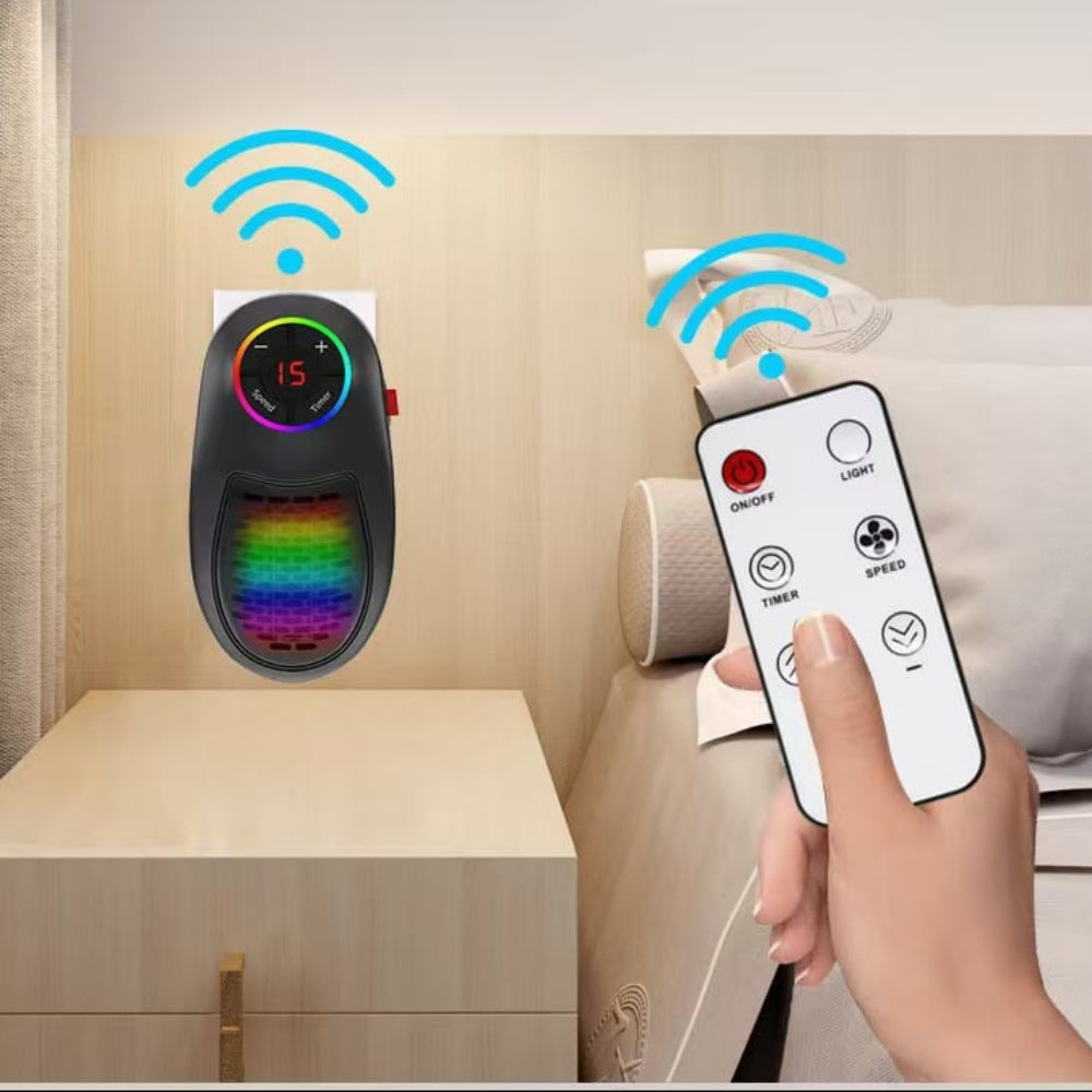 Best Portable Electric Heater Mini Ceramic Space Heater with Remote Control 2