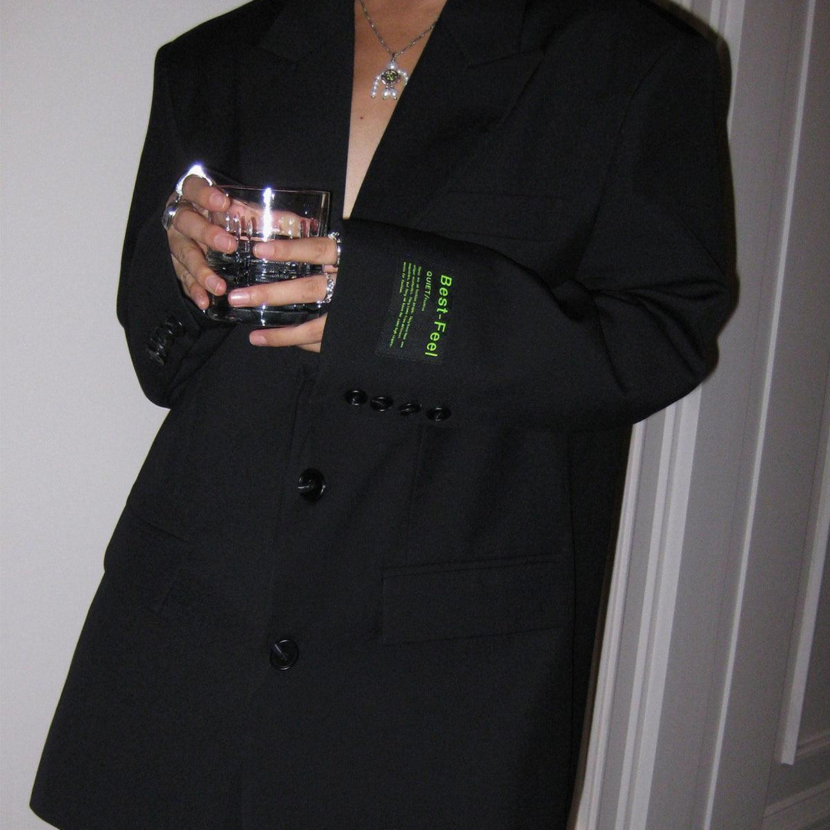 Black Oversized Blazer for Women Elegant Classic Style All Occasions 9