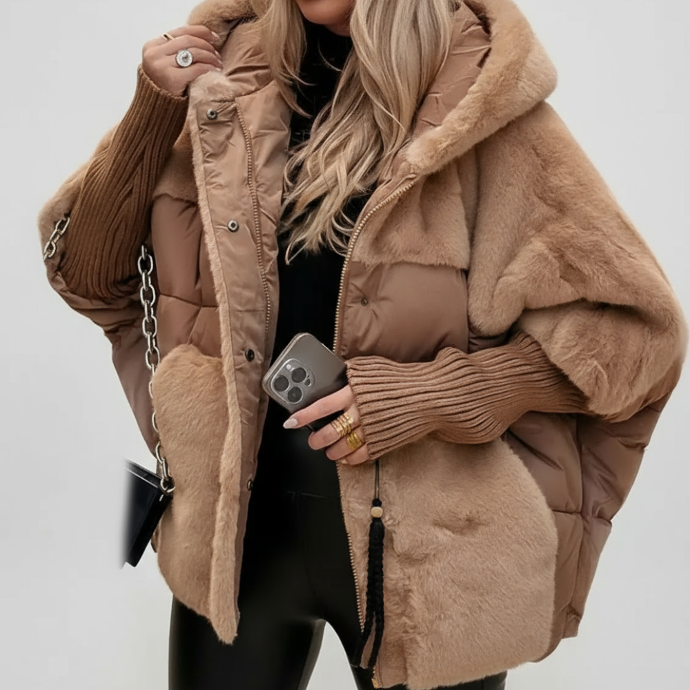 Women's Oversized Puffer Jacket - Long Winter Coat Hooded