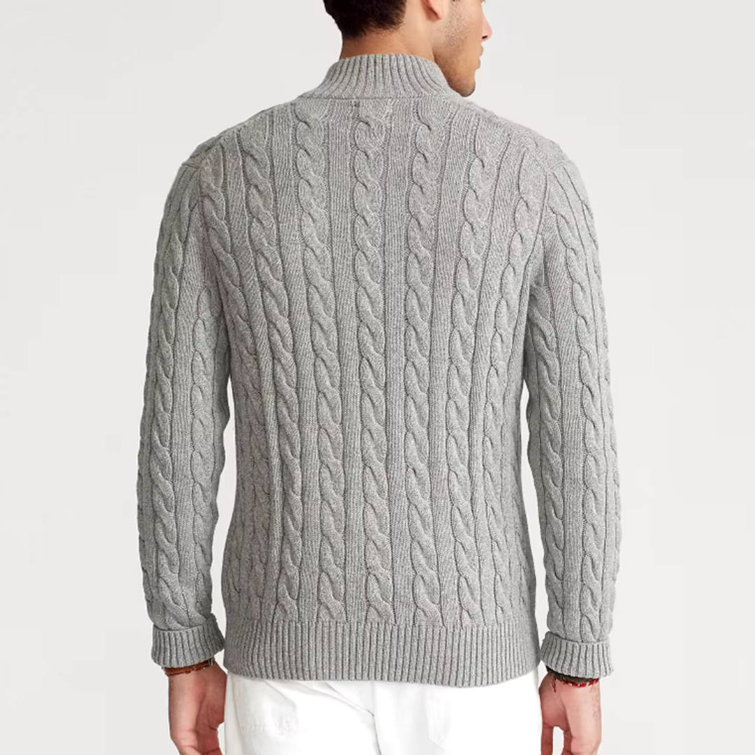 Men’s Knit Zipper Sweater | Long Cashmere Zipper