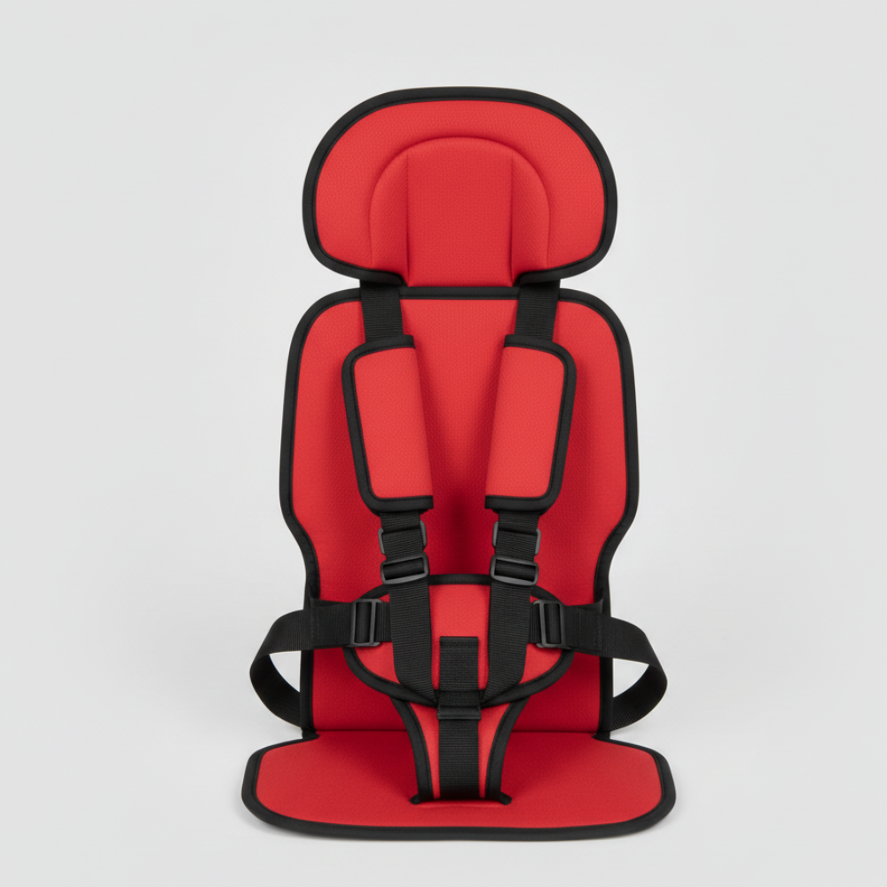 Child Car Booster Seat with Harness – Portable Foldable Travel Safety Seat