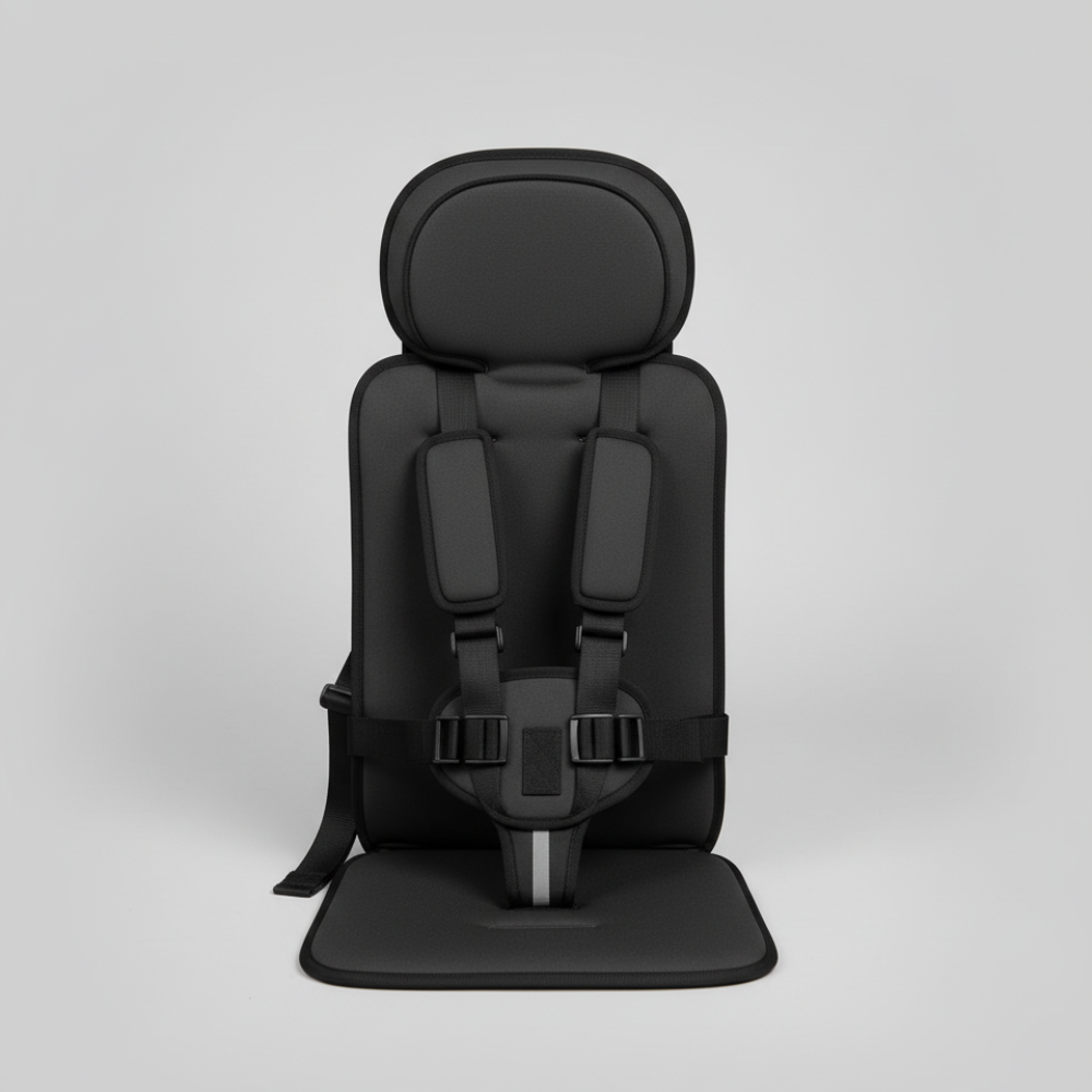 Child Car Booster Seat with Harness – Portable Foldable Travel Safety Seat