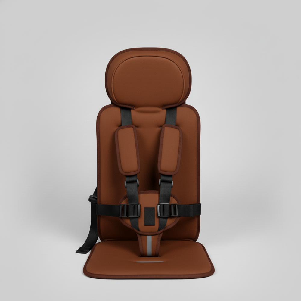 Child Car Booster Seat with Harness – Portable Foldable Travel Safety Seat