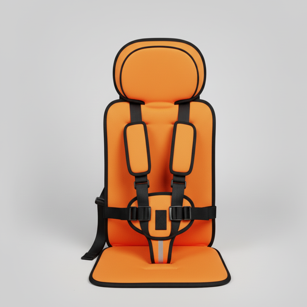 Child Car Booster Seat with Harness – Portable Foldable Travel Safety Seat