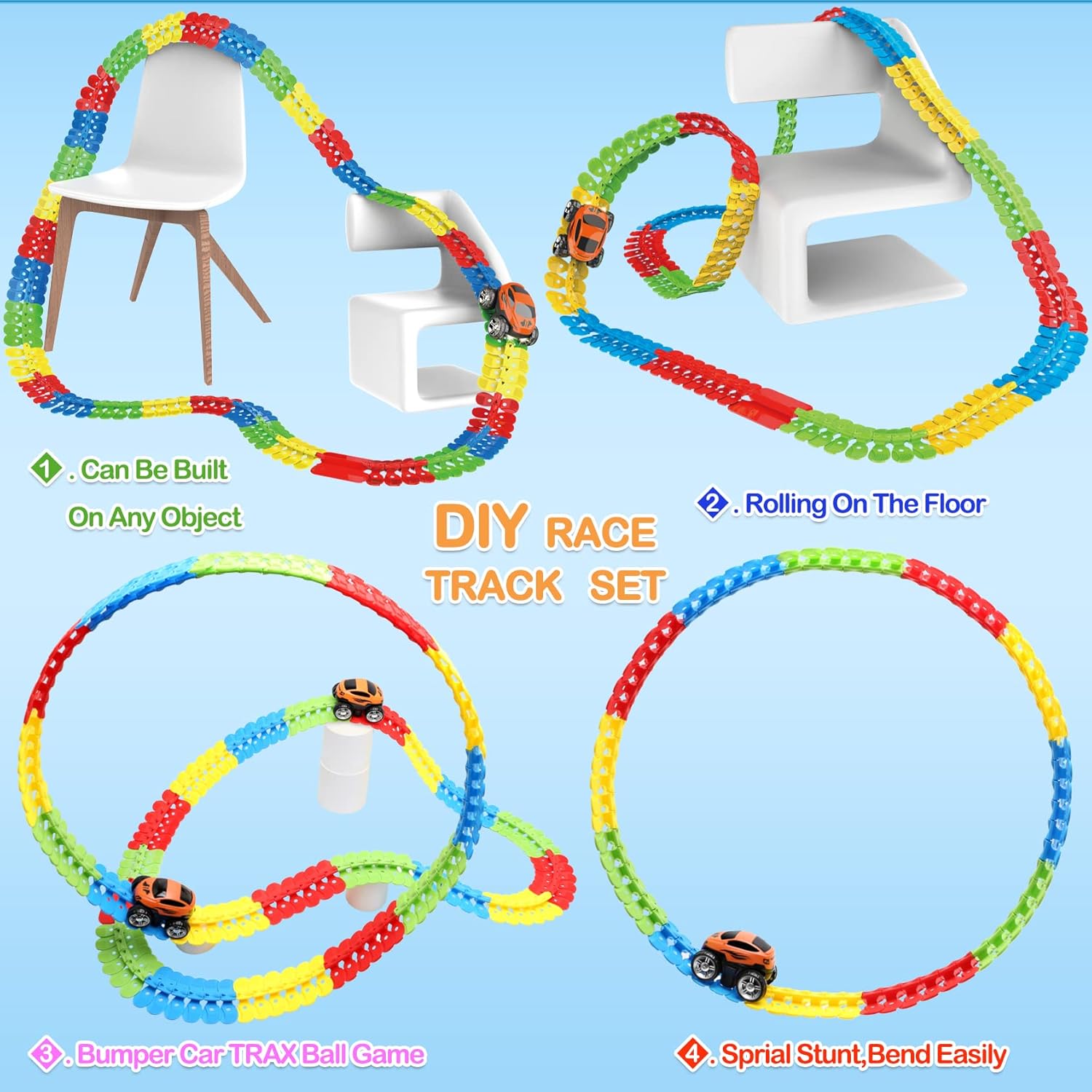 Car Track Toy Anti-Gravity Race Set for Kids 3+ STEM Learning 6