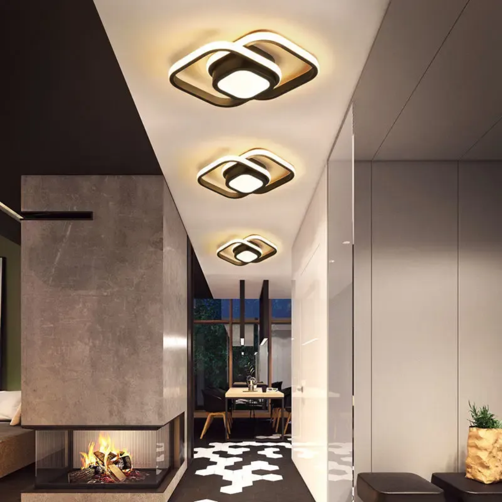 Ceiling Light Fixture Modern LED Flush Mount Energy Efficient Design 8