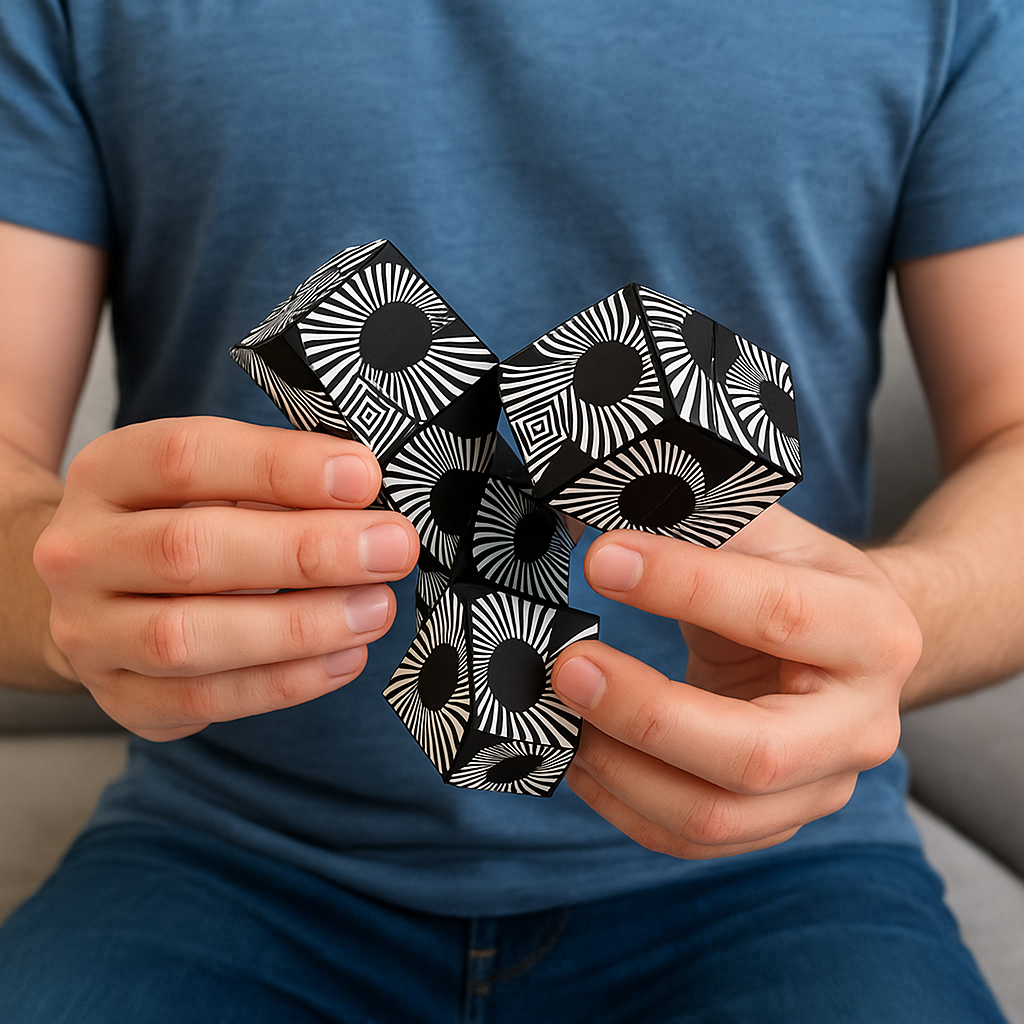 Magnetic Puzzle Cube Shape Shifting Fidget Brain Toy