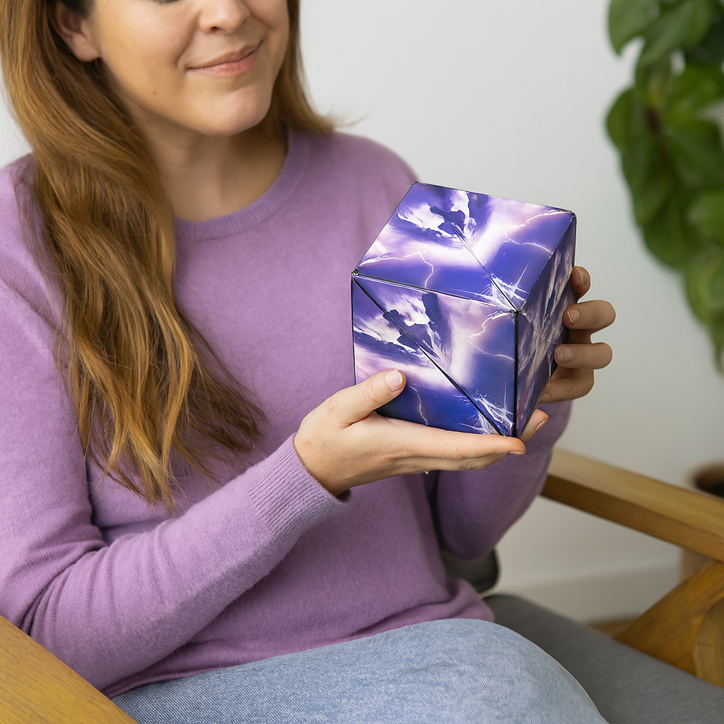 Magnetic Puzzle Cube Shape Shifting Fidget Brain Toy