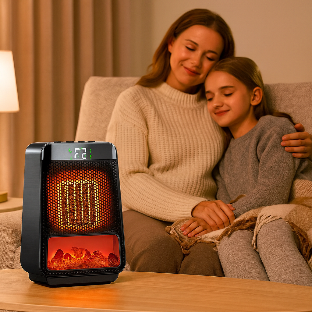 Electric Space Heater Energy Efficient Fast Heating Large Rooms