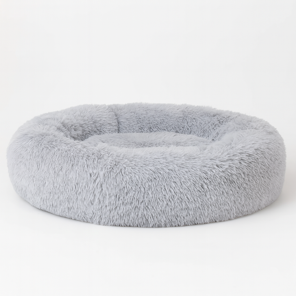 Pet Bed Calming Round Plush Washable Anti Anxiety