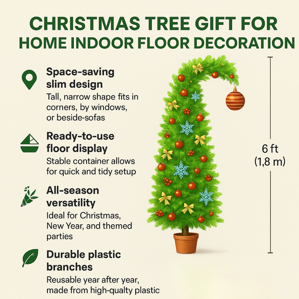 Christmas Tree Lights Gift Home Indoor Floor Decoration