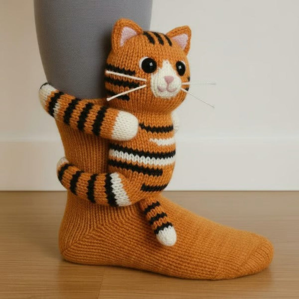 Cozy Animal Knitted Socks Plush Winter Slipper Socks