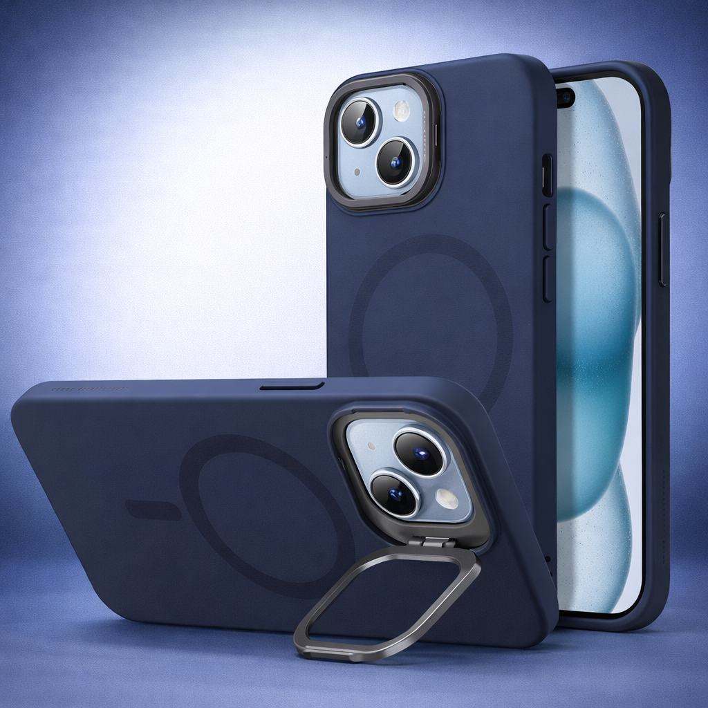 Phone Case Magnetic Clear Stand Shockproof Protective Cover