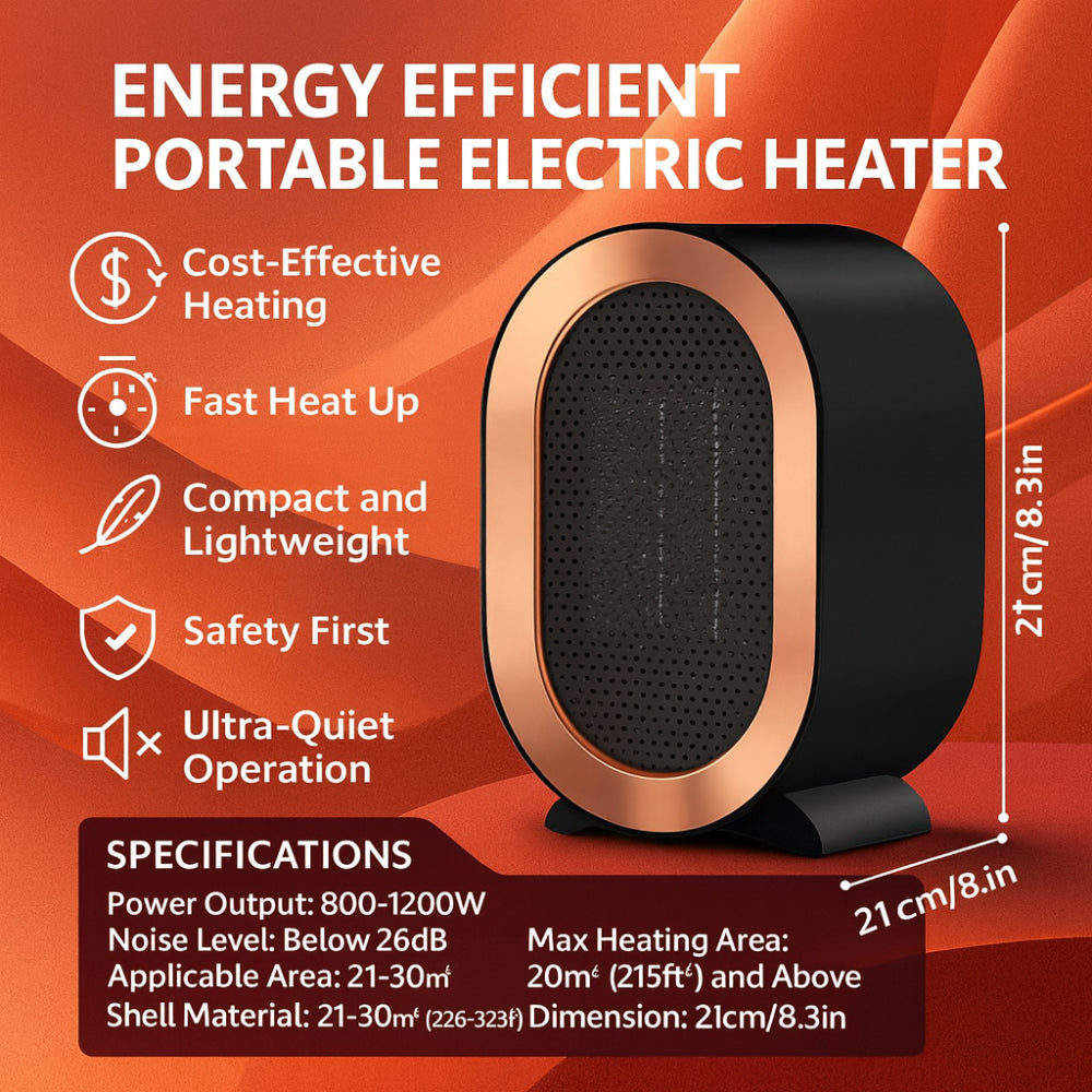 Electric Space Heater Fast Heating Energy Efficient Design