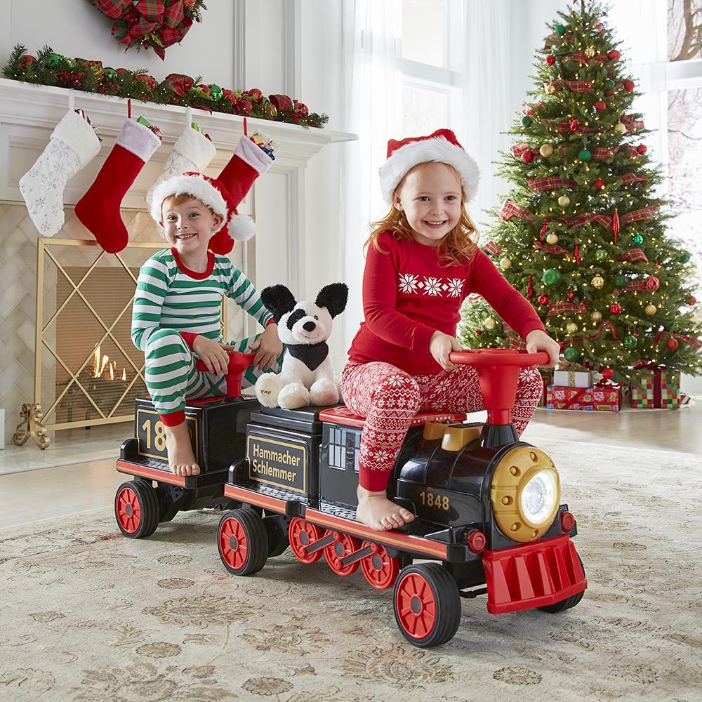 Electric Ride-On Train for Kids Three Passenger Backyard Adventure 0