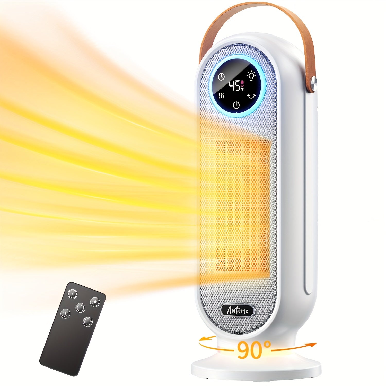 Electric Space Heater Tower Design Forced Air Heating Safety Features