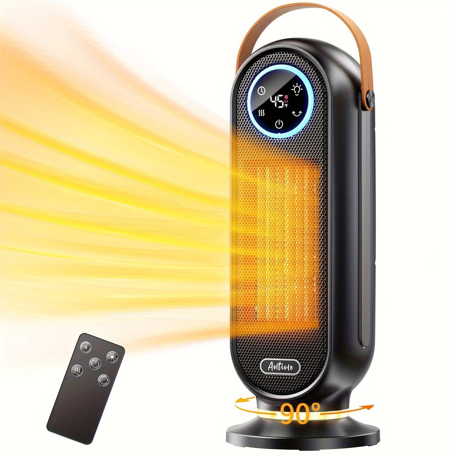 Electric Space Heater Tower Design Forced Air Heating Safety Features