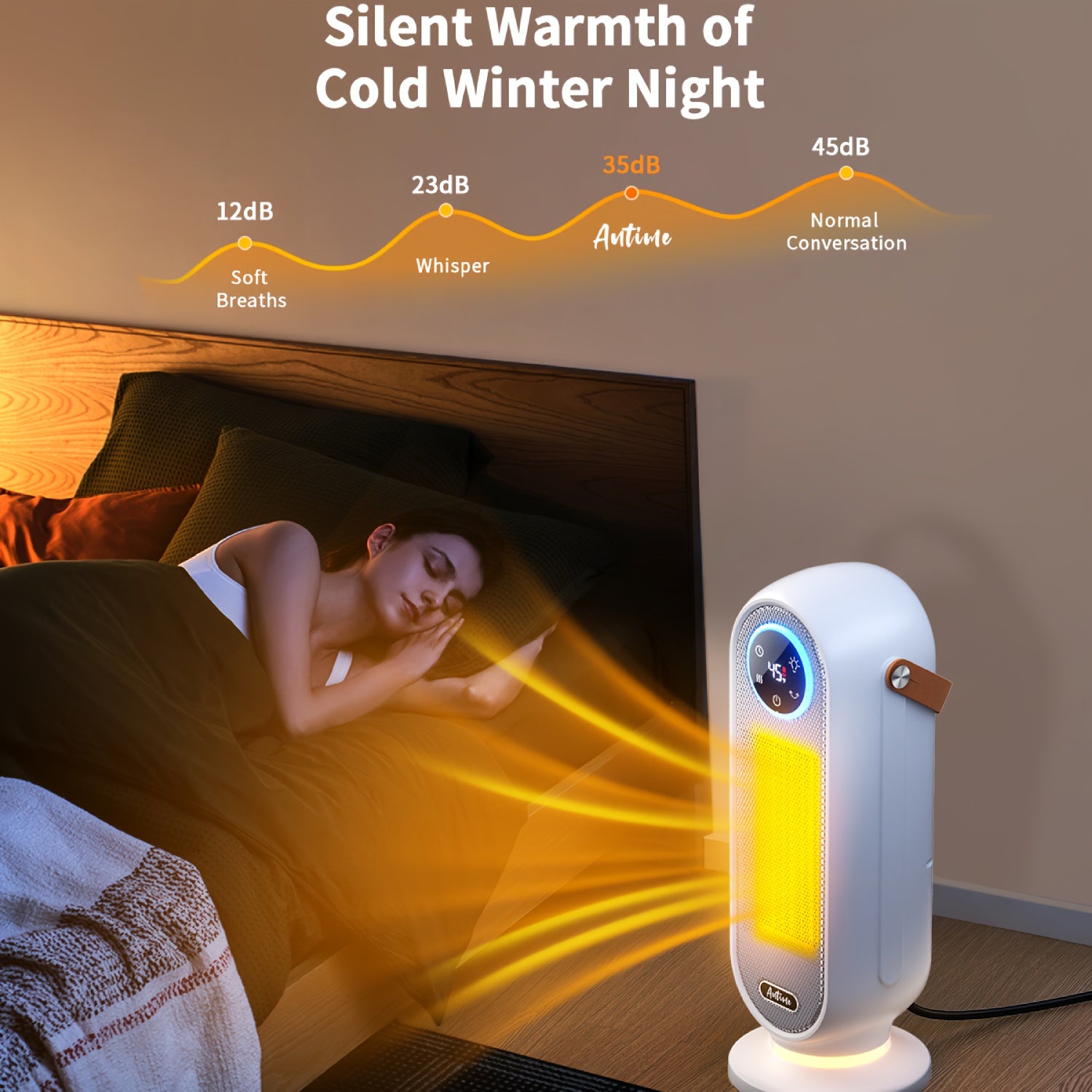 Electric Space Heater Tower Design Forced Air Heating Safety Features