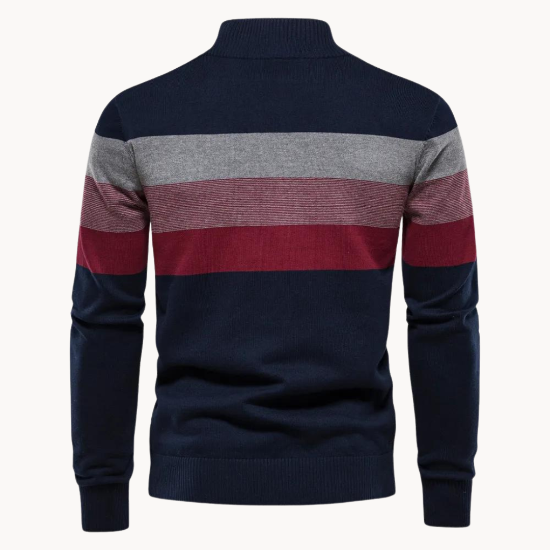 Men’s Knit Zipper Sweater | Long Jumper Casual Fit