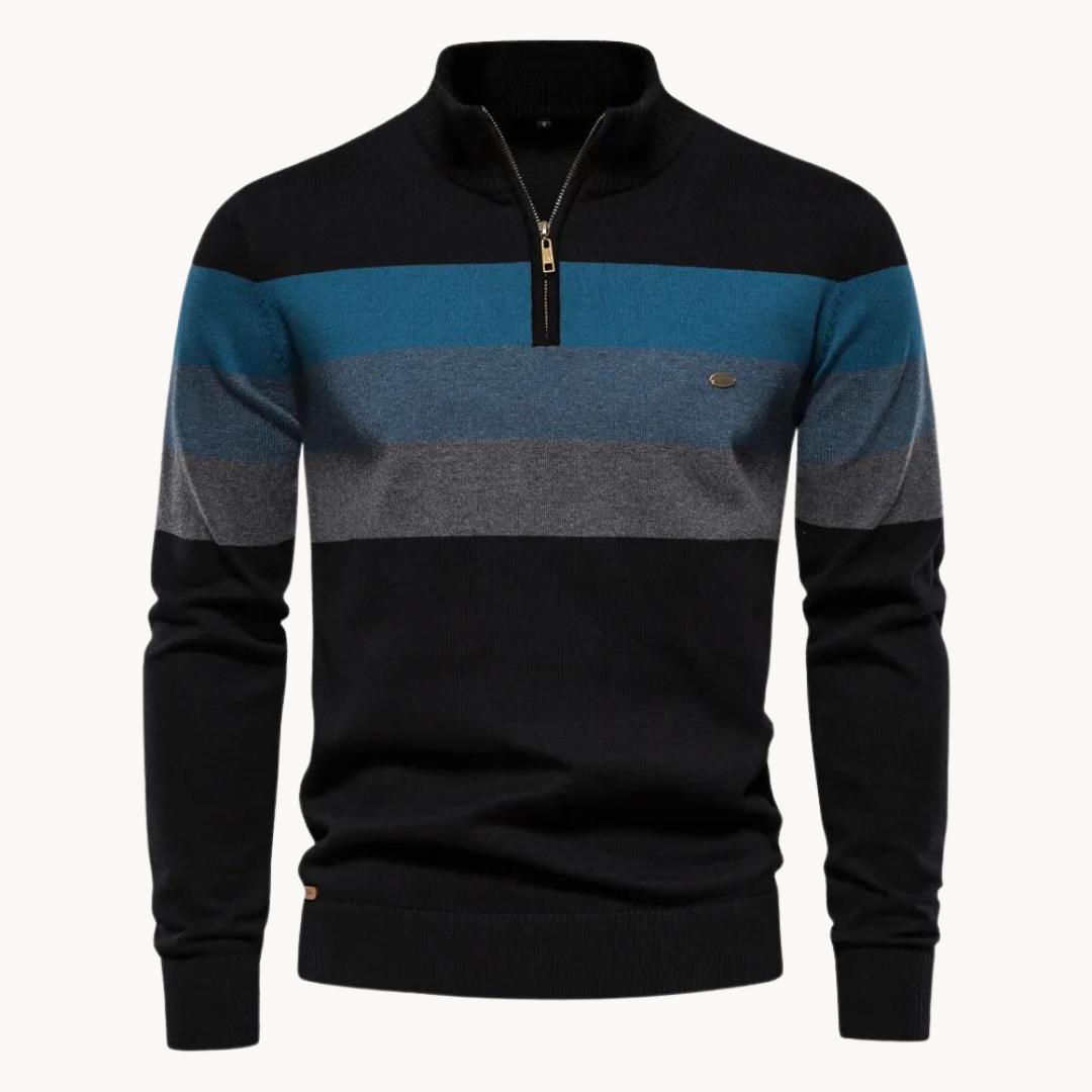 Men’s Knit Zipper Sweater | Long Jumper Casual Fit