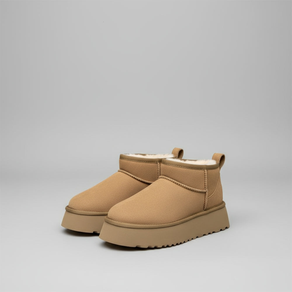 Women Snow Boots Ankle Shoes - Fur Lined Winter Warm