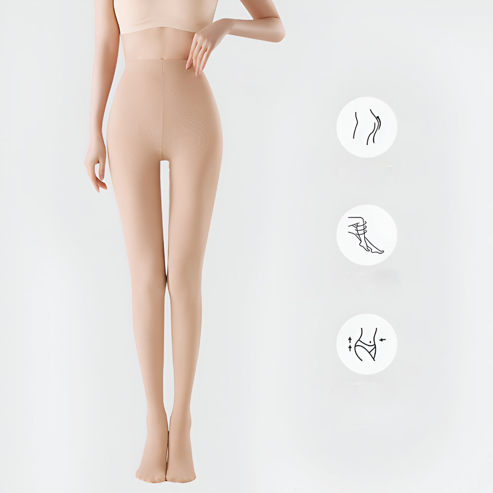 Fleece Lined Tights Women Thermal Winter Leggings Fake Sheer Pantyhose