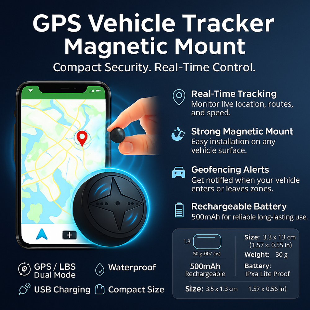 GPS Tracker for Car Real-Time Vehicle Tracking Magnetic Mount 2