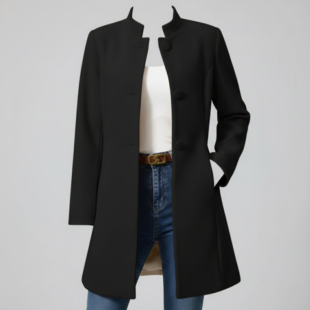 Women's Long Tailored Blazer Jacket - Lightweight Coat