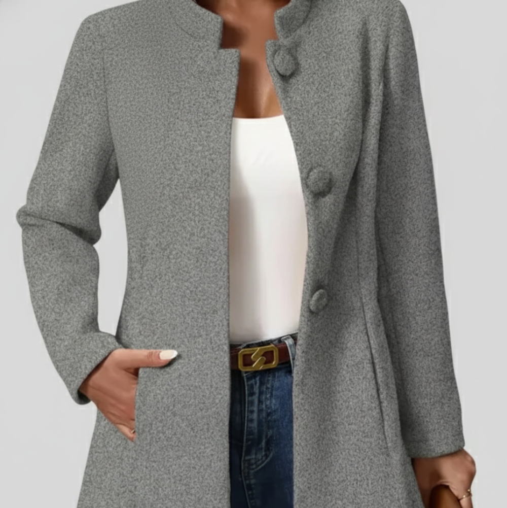 Women's Long Tailored Blazer Jacket - Lightweight Coat