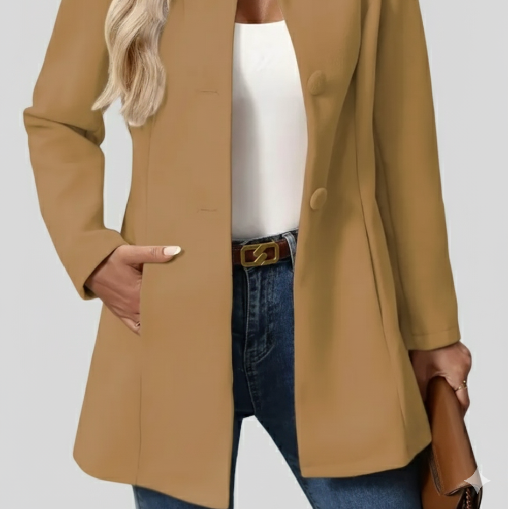 Women's Long Tailored Blazer Jacket - Lightweight Coat