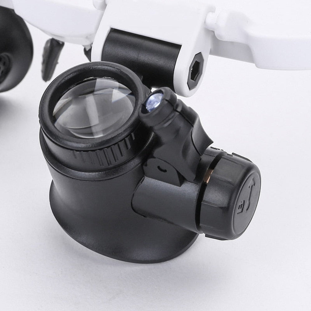 Glasses Magnification LED Magnifier with Adjustable 8x 15x 23x Lenses 3
