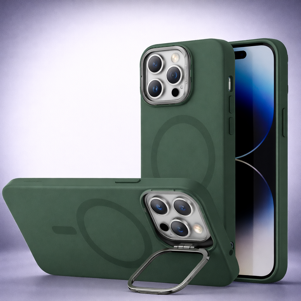 Phone Case Magnetic Clear Stand Shockproof Protective Cover