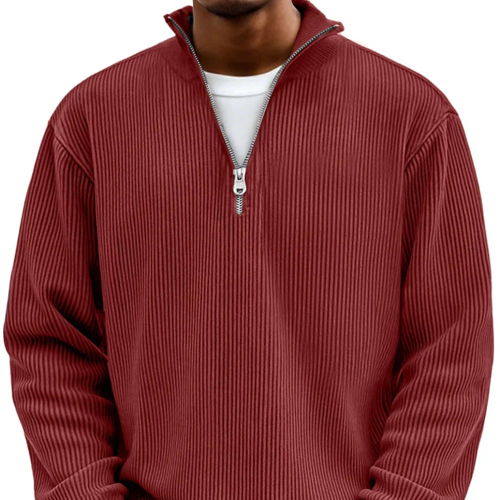 Half-Zip Stylish Sweater Comfortable Warm Fashion for Men 1