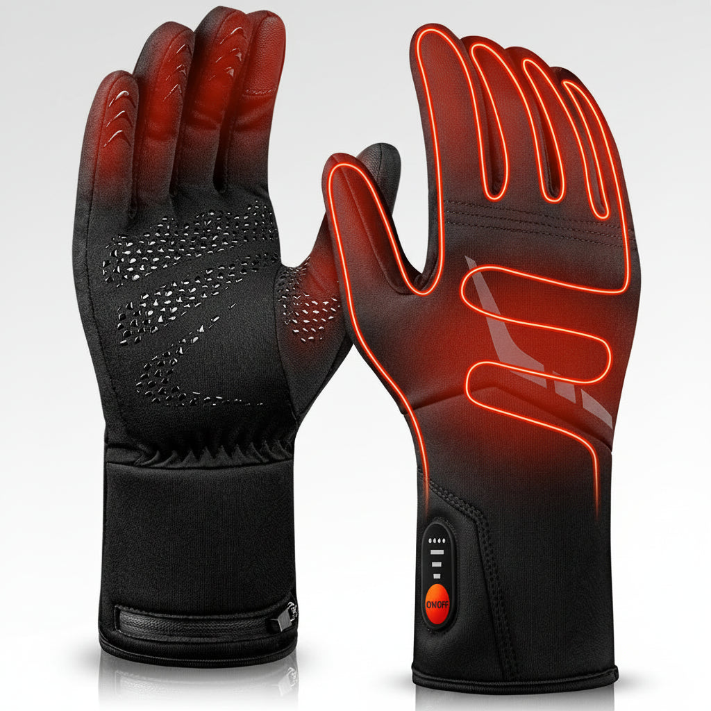 Battery Heated Ski Gloves Touchscreen Compatible Waterproof Windproof