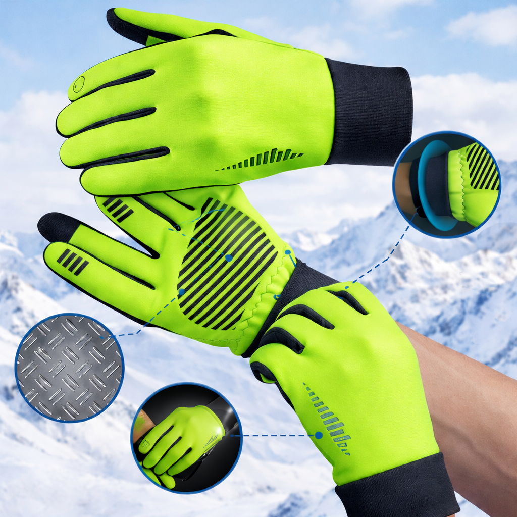Heated Gloves Touchscreen Non Slip Warm Fleece Lined Winter