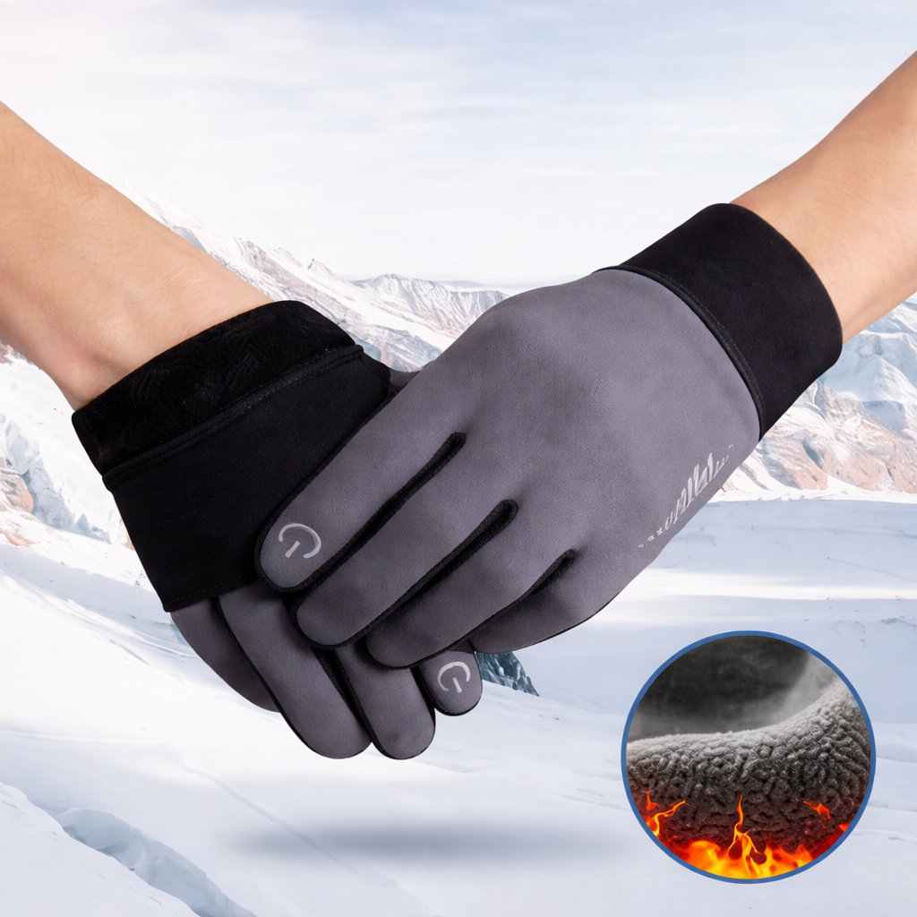 Heated Gloves Touchscreen Non Slip Warm Fleece Lined Winter