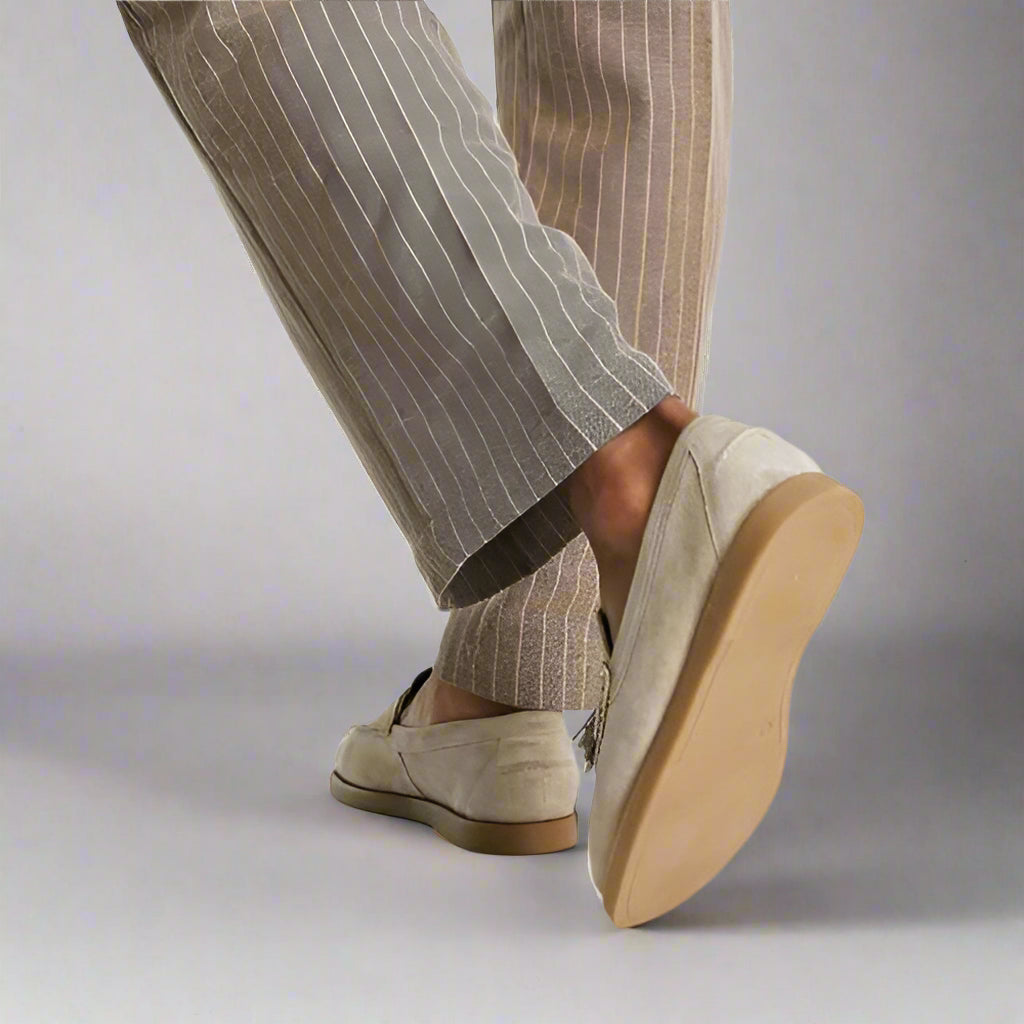 Men’s Suede Tassel Loafers Shoes | Barefoot Casual Fit