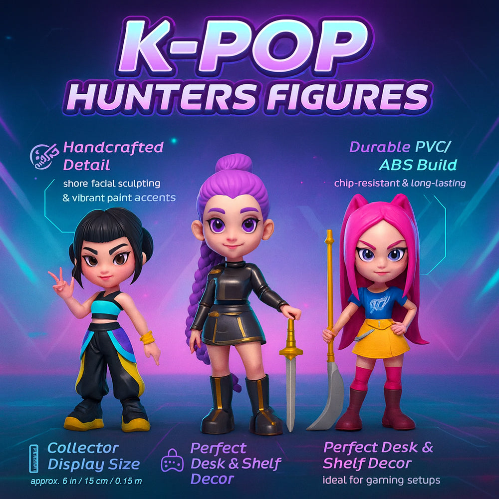 K-Pop Figure Hunter Set Collectible Desk Decor Gift