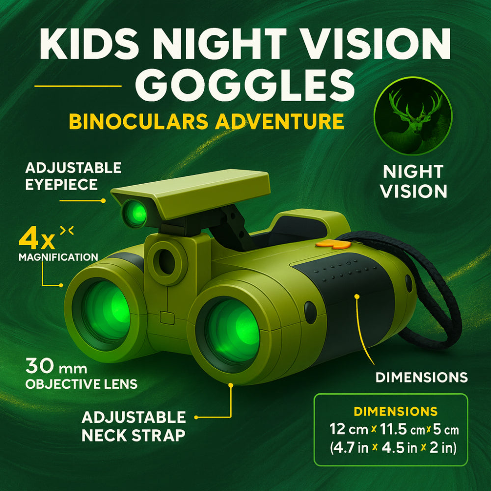 Kids Binoculars Night Vision Adjustable Lens