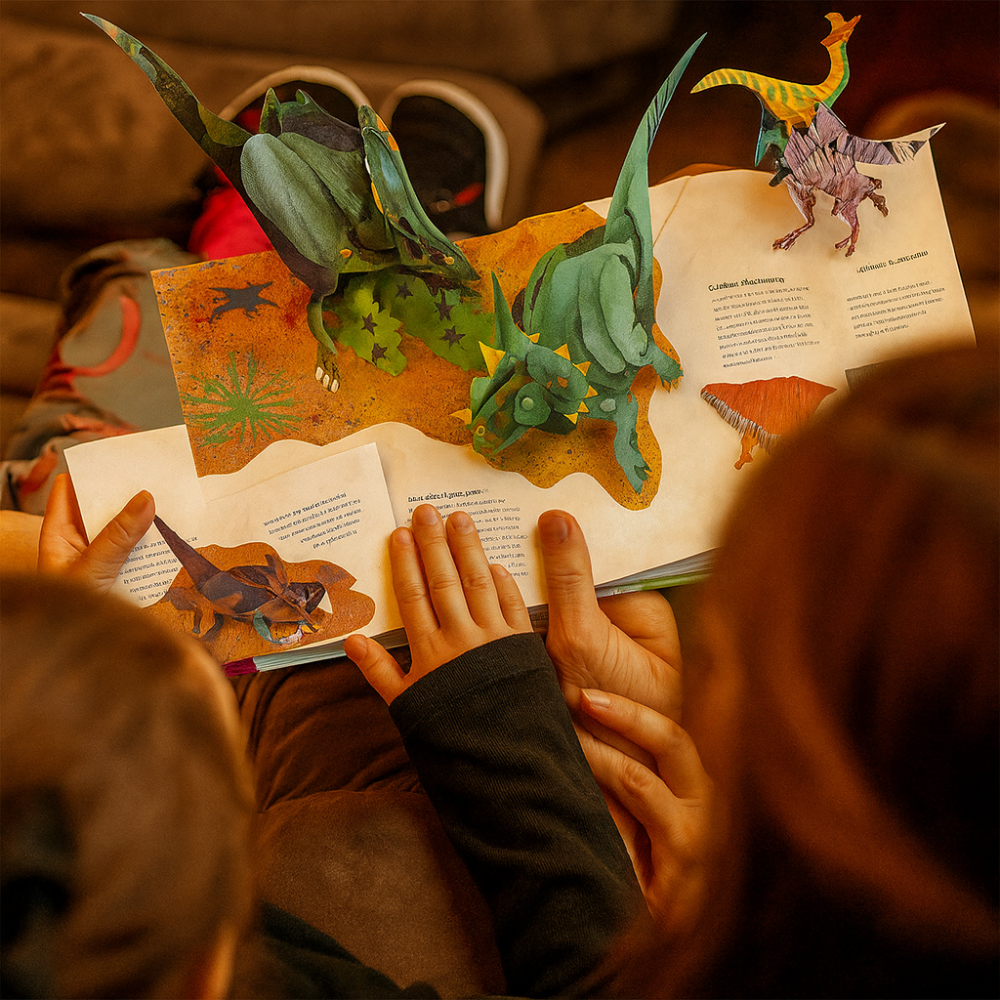 Interactive Pop Up Dinosaur Book Kids Educational 3D Novelty