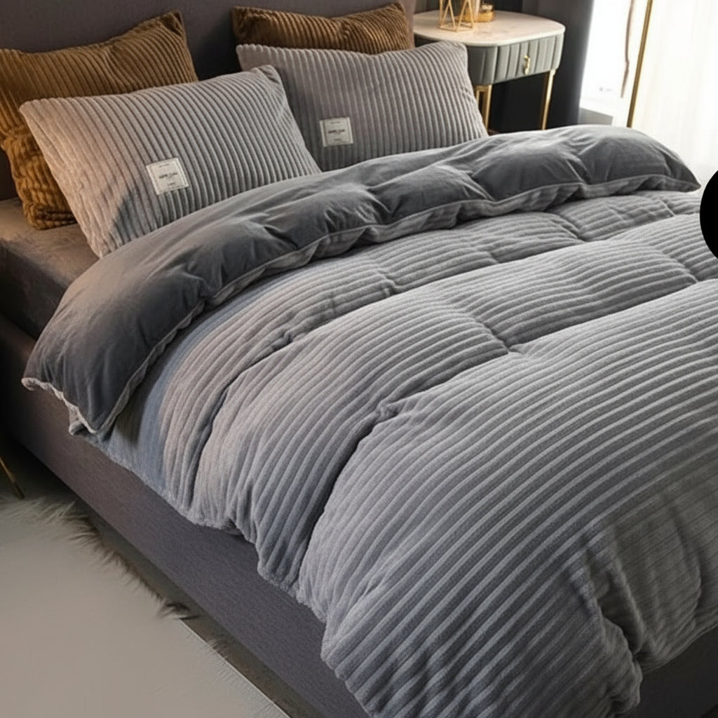 King Size Velvet Fleece Duvet Cover Set for Ultimate Warmth and Comfort 1