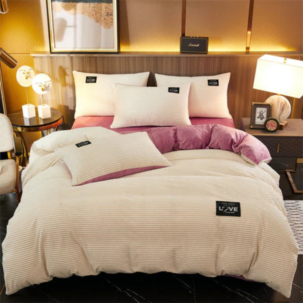 King Size Velvet Fleece Duvet Cover Set for Ultimate Warmth and Comfort 18