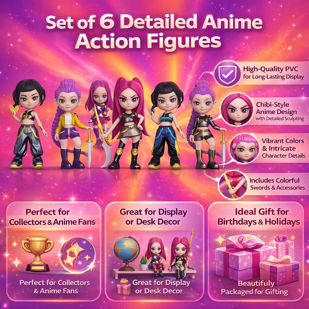 Kpop Anime Action Figures PVC Collectible Model Kids Toys